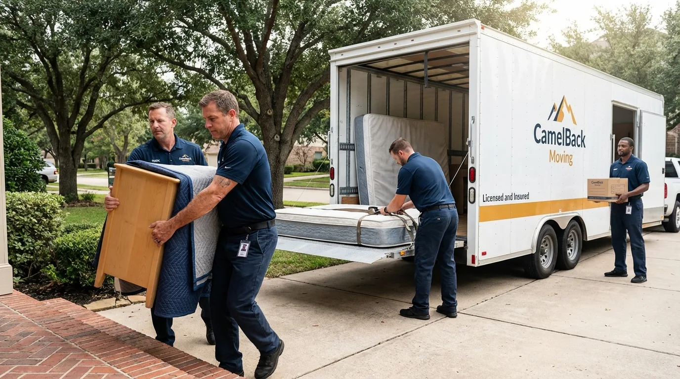 Crew loading residential truck for cross-state move from Kenilworth, NJ